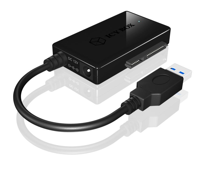 ICY Box Adapter, SATA 2,5/3,5/5.25" ->USB 3.0, schwarz, IB-AC704-6G,