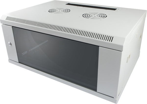 ALLNET 19"Wandgehäuse, 18HE, 1-teilig, T450mm, Lichtgrau, SMC-Serie,