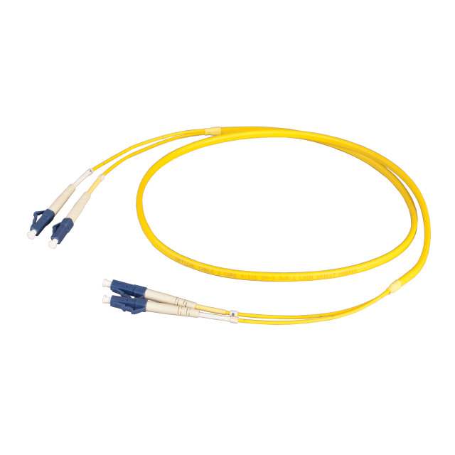 LWL-2-Faser-Patchk. 10mtr.LC-LC,  9/125um, Flat Twin(doppelter Mantel)