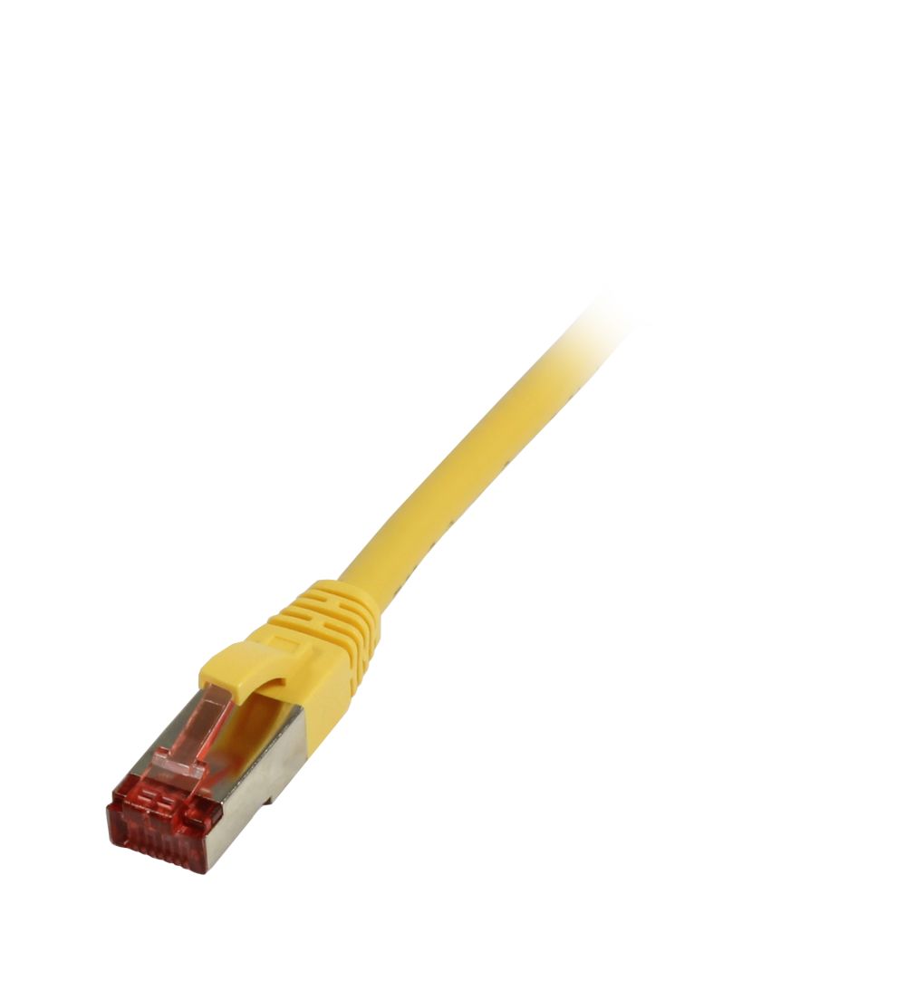 Patchkabel RJ45, CAT6 250Mhz, 0.15m gelb S-STP(S/FTP),TPE(Superflex), Synergy 21,