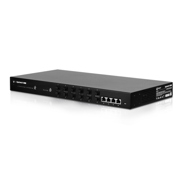 Ubiquiti EdgeSwitch 16 / 12 SFP&plus; Ports / 4 RJ45-10G / 1 Serial Port / ES-12F