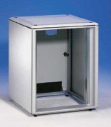 Knürr(Vertiv) Schrank Smaract 15HE,B600/T600,T-Nut,Lichtgrau, ohne Fronttür,