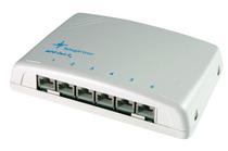 Patch Panel  6xTP, CAT6A, 500Mhz, Aufputz, Lichtgrau, unges,