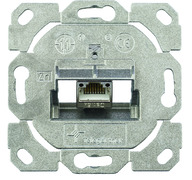 Telegärtner Modulträger,UP-Dose,f. 1xAMJ-SL-Mod.,designfähig,(Keystone), incl.1x AMJ-SL Module T568A