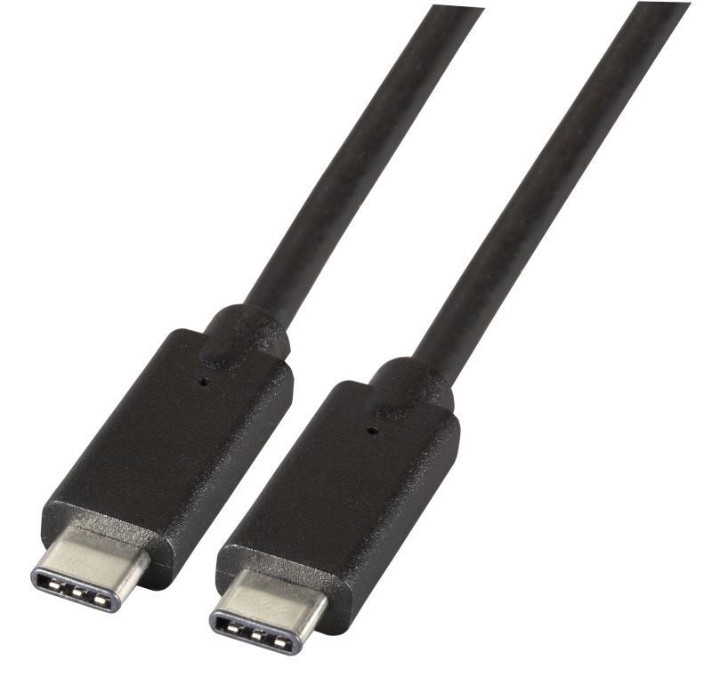 Kabel USB3.1, 0.5m, C(St)/C(St), schwarz, 5G/3A,