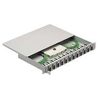 LWL-Patchpanel Spleisbox,19",  6xSC-Duplex, 50/125um, ausziehbar, Pigtails abgesetzt,