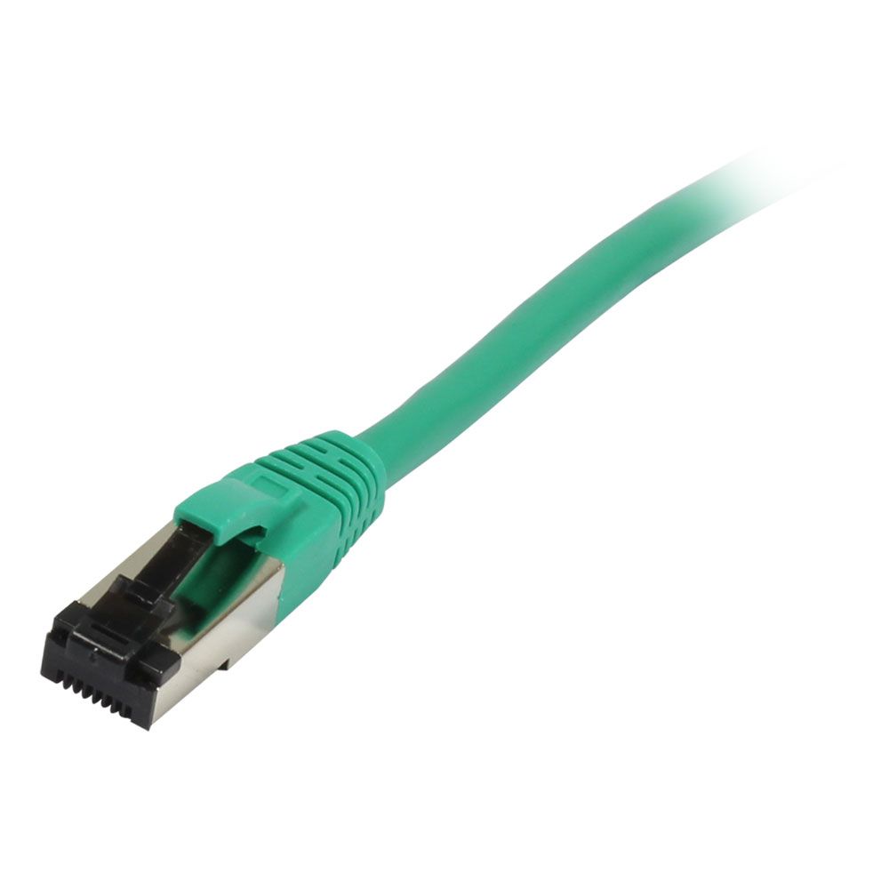 Patchkabel RJ45, CAT8.1 2000Mhz,  1.0m, grün, S-STP(S/FTP), TPE(Ultra SuperFlex), AWG26, Synergy 21