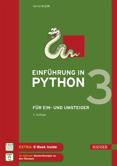 "Einführung in Python 3" Hanser Verlag Buch - 555 Seiten inkl. E-Book