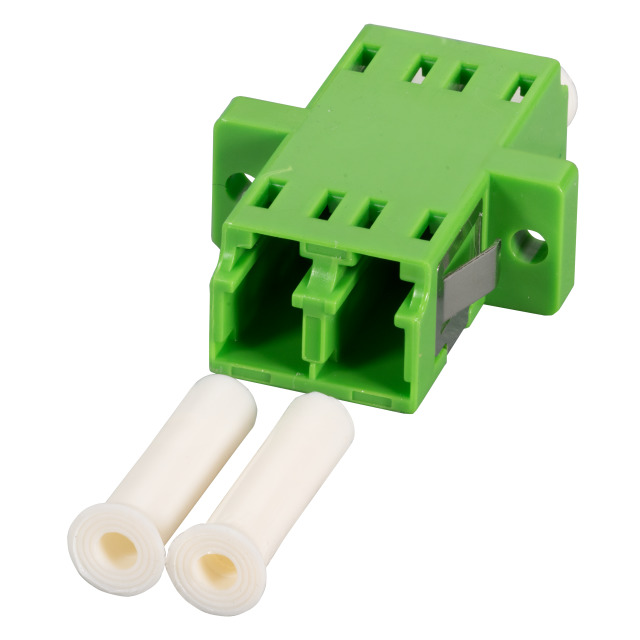 LWL-Kupplung,LC(APC)-Buchse/LC(APC)-Buchse,  9/125u Singlemode, duplex, PVC, Keramikhülse,