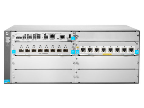 HP Switch Chassis, ZL2, *Bundle*, 5406R 8-port 1/2.5/5/10GBASE-T PoE&plus;/8-port SFP&plus;, ohne Netzteile !