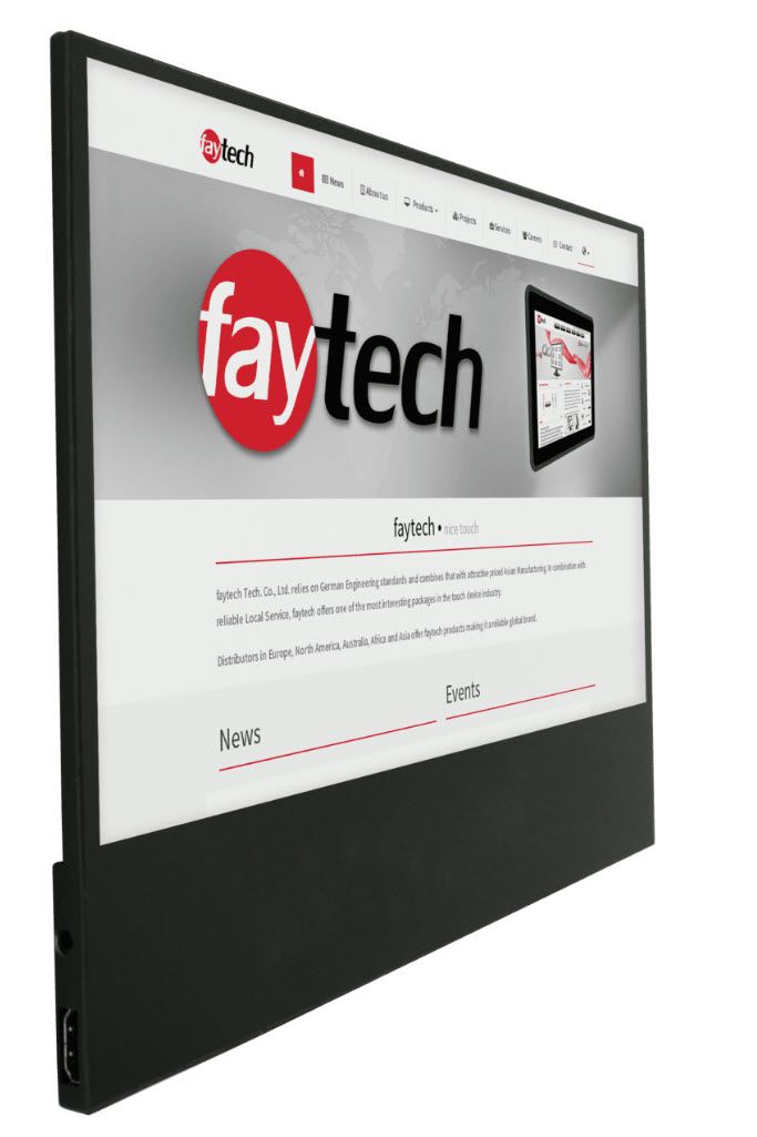 faytech flat Touch-Monitor 12,5" 10 Finger-Multi-Touch-Flat