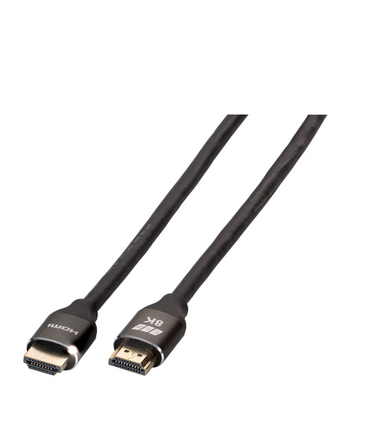 Kabel Video HDMI 2.1, ST/ST,  1,0m, Ultra HQ 8K*4K @60hz, Premium Aluminium Stecker,